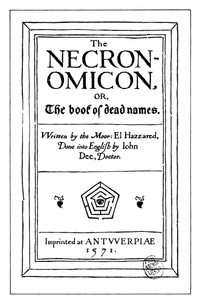 The Necronomicon -- frontispiece