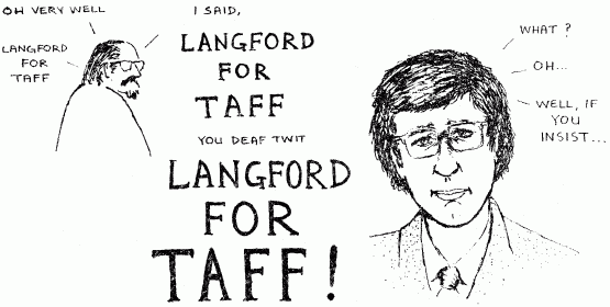 D West "Langford for TAFF" cartoon
