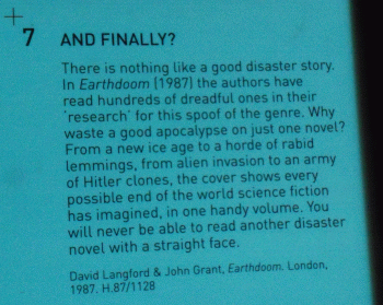 Earthdoom caption at the British Library